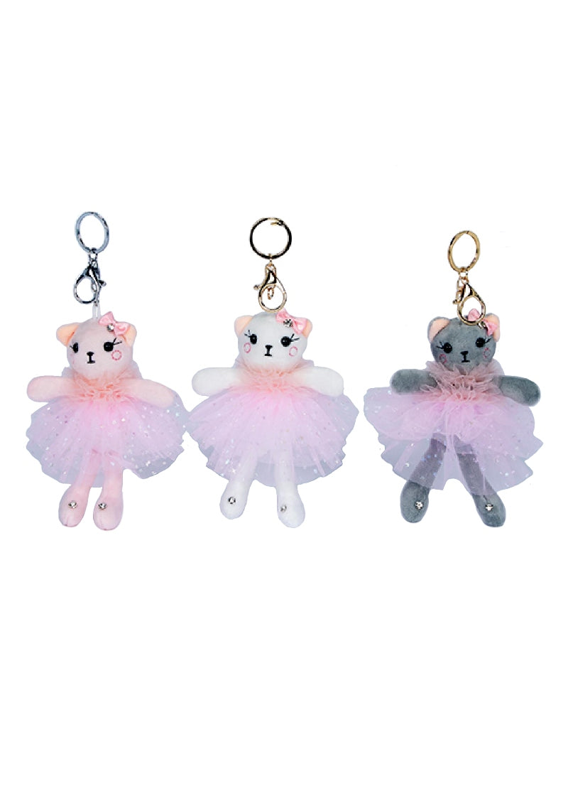 Ballerina Kitten Plushie Keychain