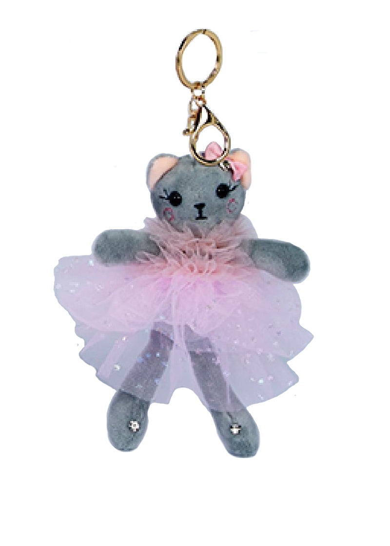 Ballerina Kitten Plushie Keychain