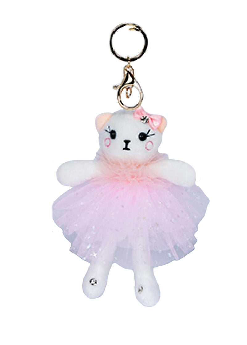 Ballerina Kitten Plushie Keychain