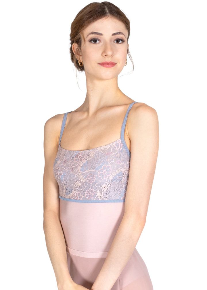 Gaia Lace Camisole Leotard (Rosé)