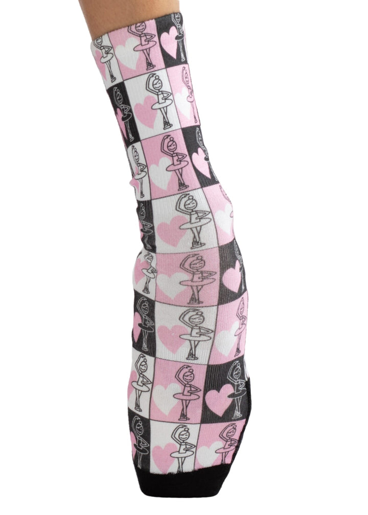 Heart Ballet Crew Socks