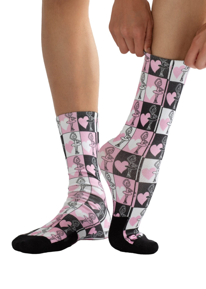 Heart Ballet Crew Socks