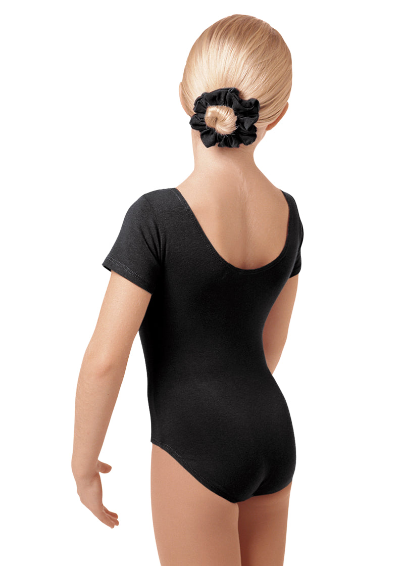 Eurotard Cotton Short Sleeve Leotard (Black)