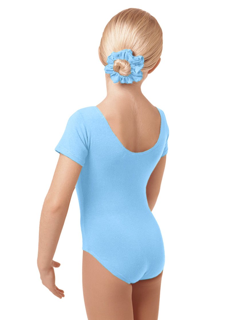Eurotard Cotton Short Sleeve Leotard (Light Blue)