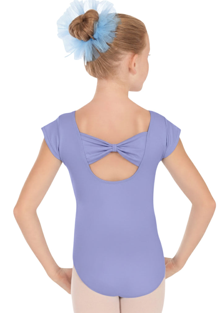 Eurotard Microfiber Youth Bow-Back Cap Sleeve Leotard (Lilac)