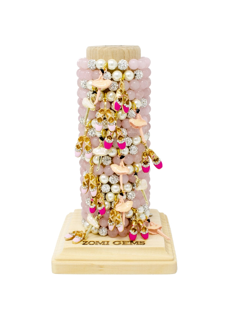 Zomi Gems T1030 Girls' Fancy Ballerina Bracelet Tower with assorted pretty bracelets for kids ages 3 - 17