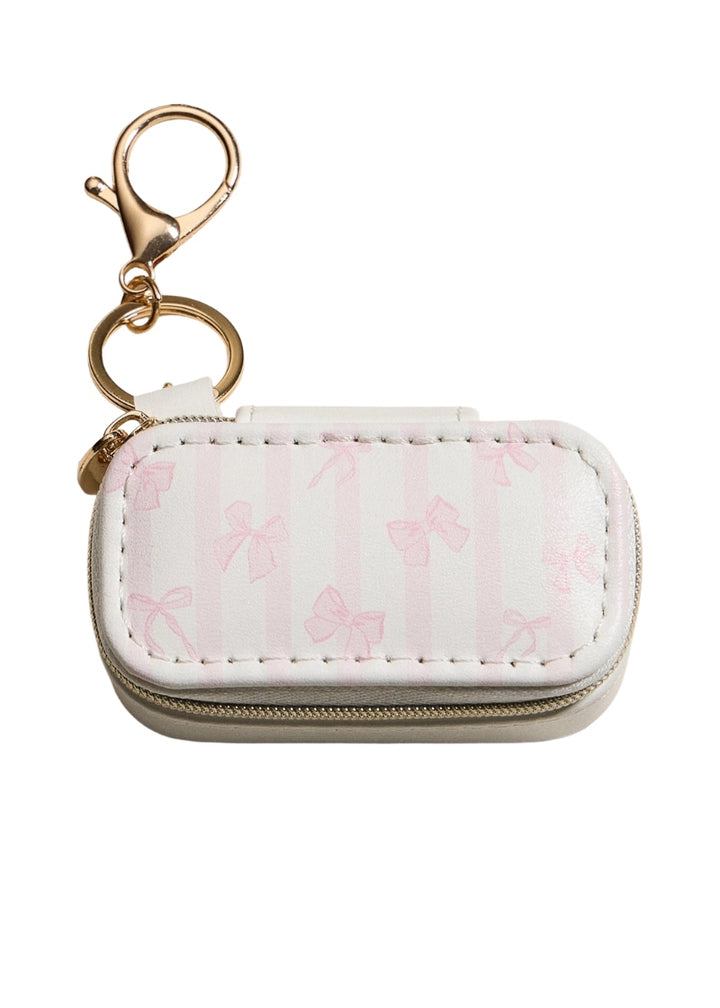 Frem mini travel jewelry box with keychain attachment