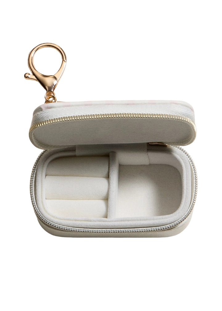 Frem mini travel jewelry box with keychain attachment