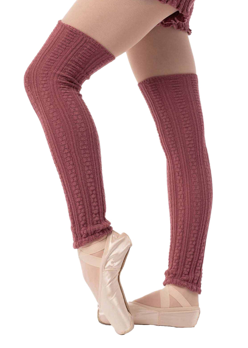 Intermezzo 2044-194 Faith Twisted Stitch Legwarmers in Violet