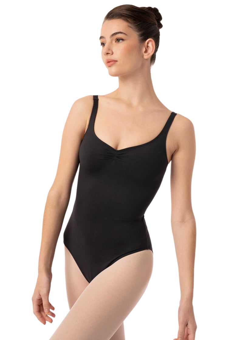 Intermezzo 31700-037 Farah Pinch Front Tank Leotard in Black
