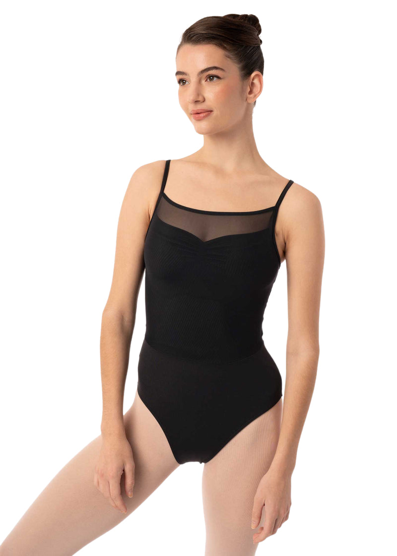 Intermezzo 31702-037 Federica Mesh Overlay Camisole Leotard in Black