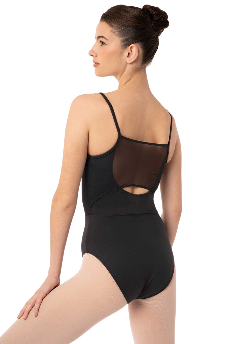 Intermezzo 31702-037 Federica Mesh Overlay Keyhole Back Camisole Leotard in Black