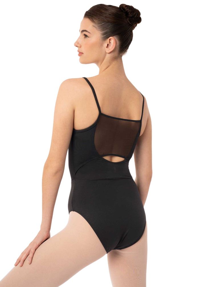 Intermezzo 31702-037 Federica Mesh Overlay Keyhole Back Camisole Leotard in Black