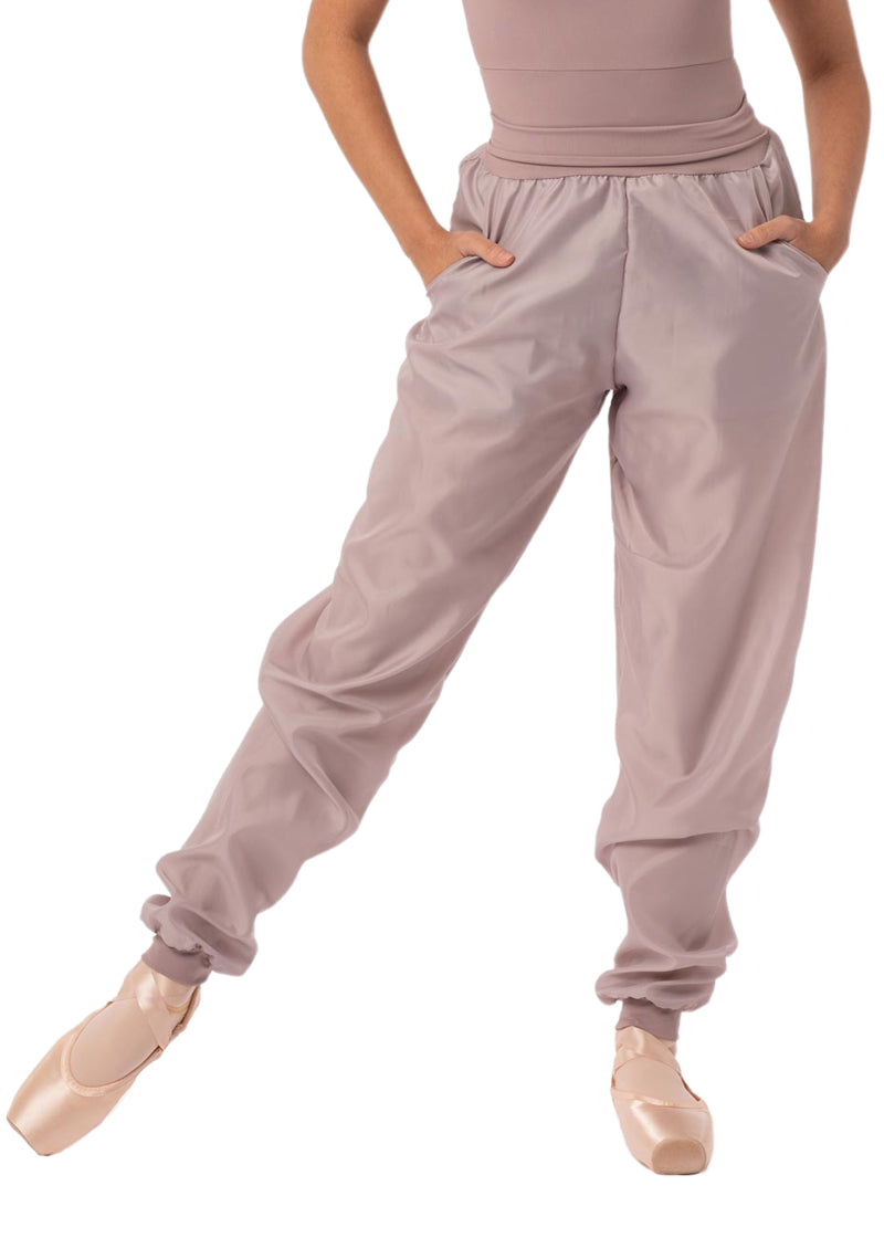 Intermezzo 5297-260 High-Waist Ripstop Pants with Pockets in Dahlia
