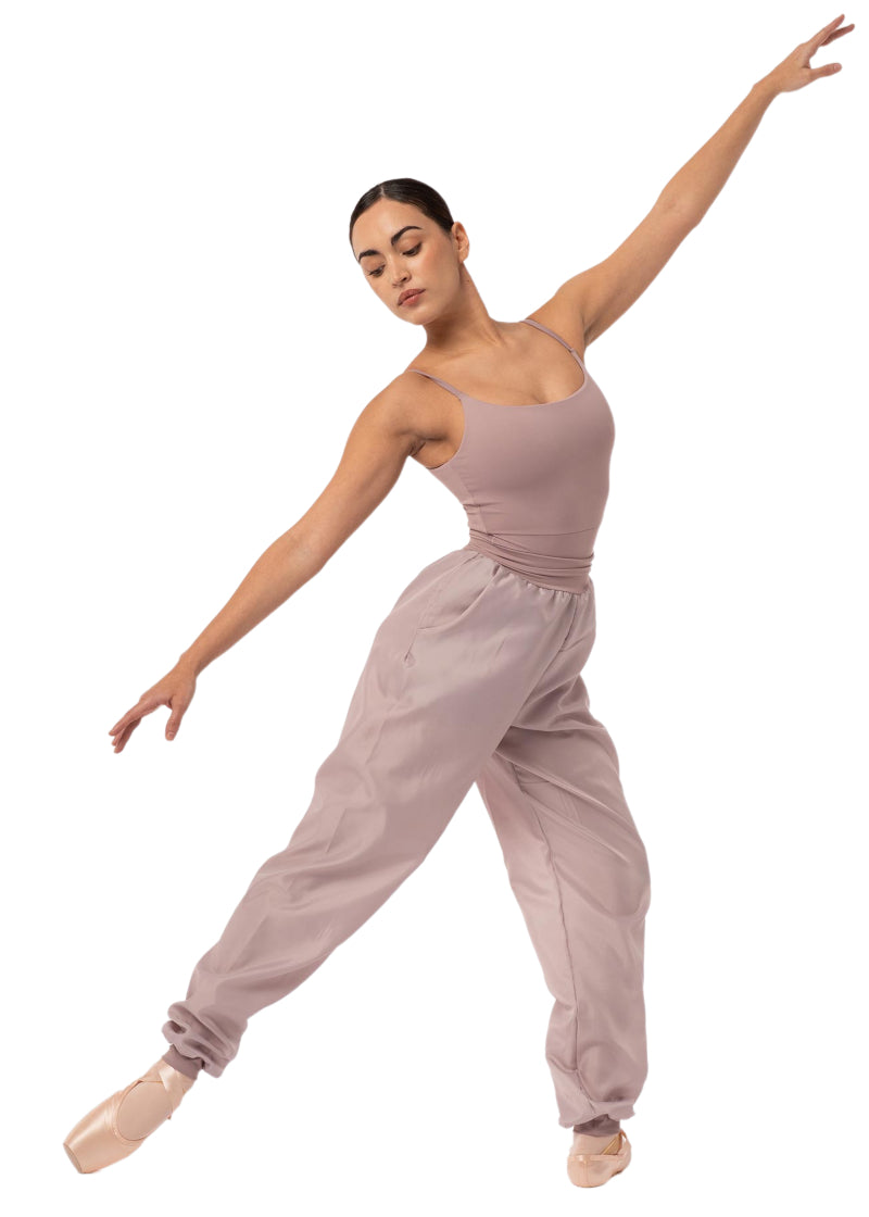 Intermezzo 5297-260 Women's High-Waist Ripstop Pants with Pockets in Dahlia (light mauve)