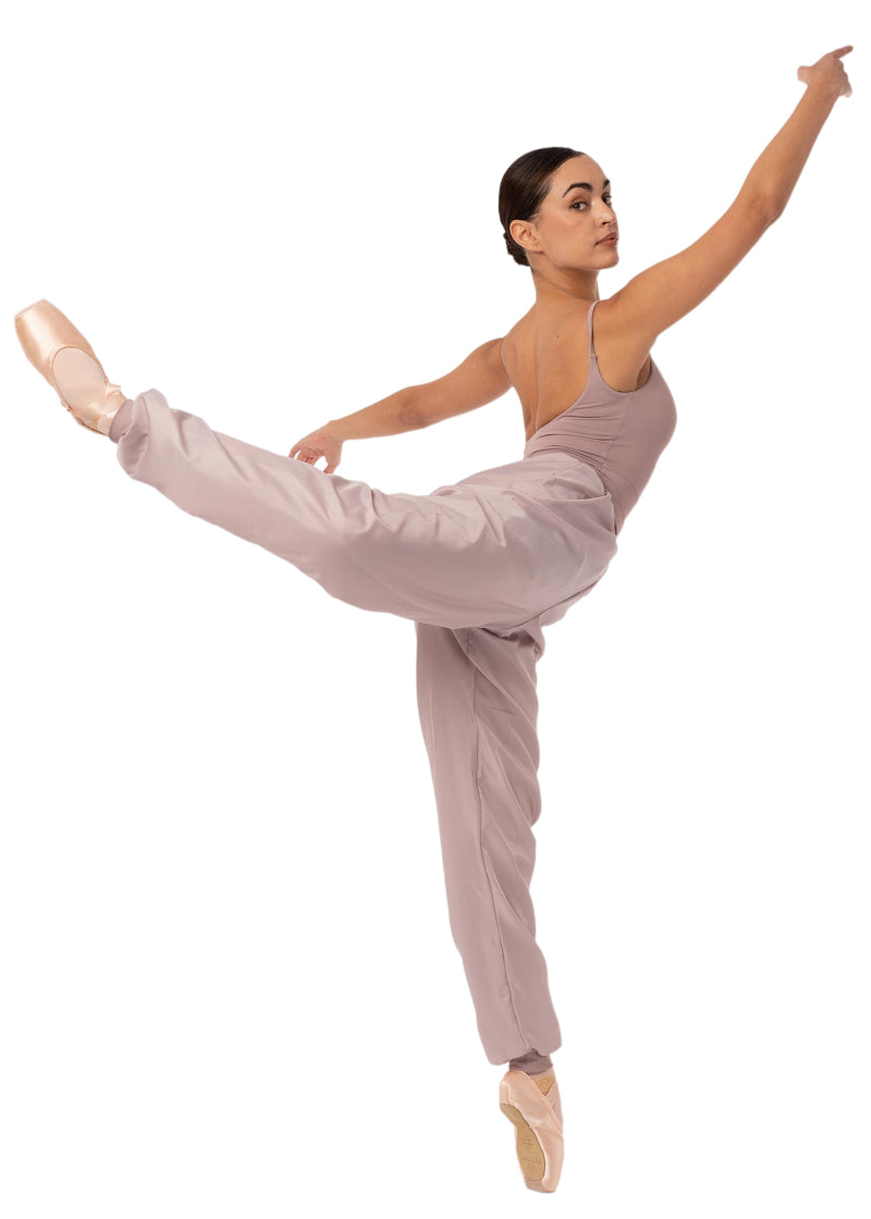 Intermezzo 5297-260 Women's High-Waist Ripstop Pants with Pockets in Dahlia (light mauve)