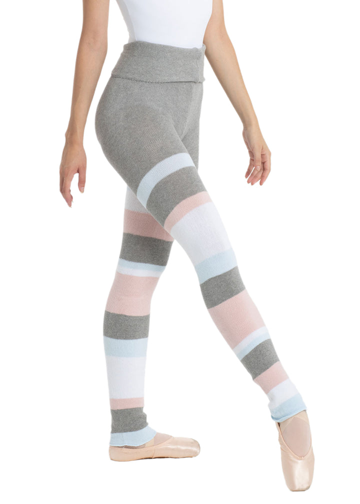 Asymmetrical Stripe Knit Pants