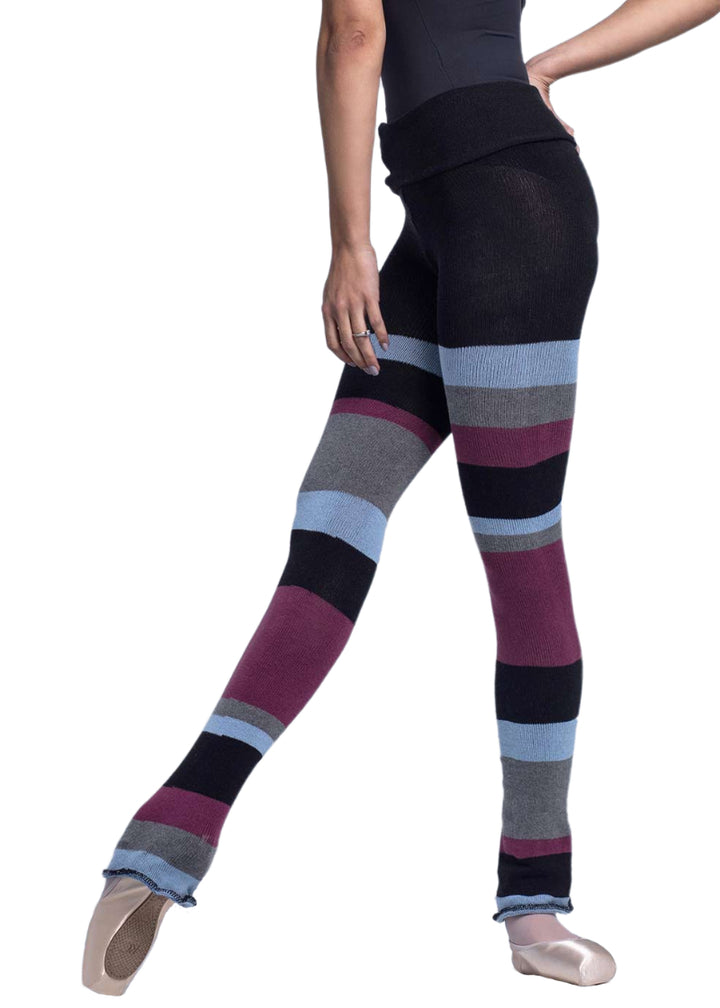 Asymmetrical Stripe Knit Pants