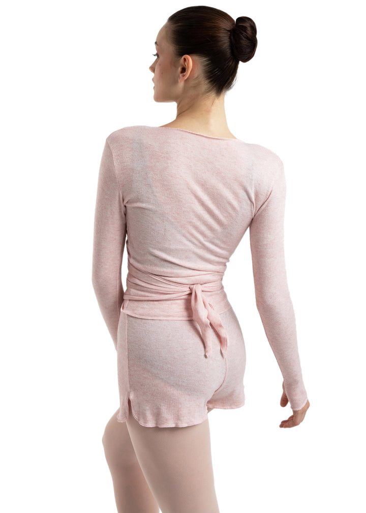 Intermezzo Long Sleeve Wrap Top (Pink)