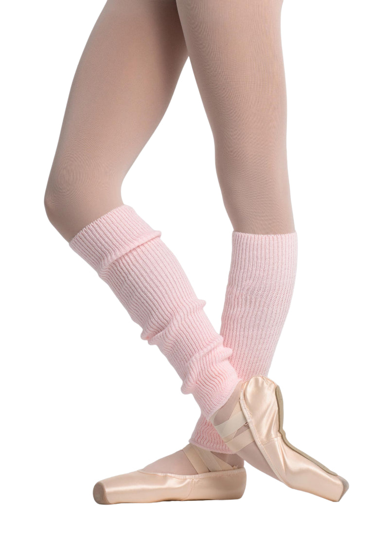 Intermezzo 2030 Girls' Knit Calf-Length Ballet Legwarmers in Light Pink