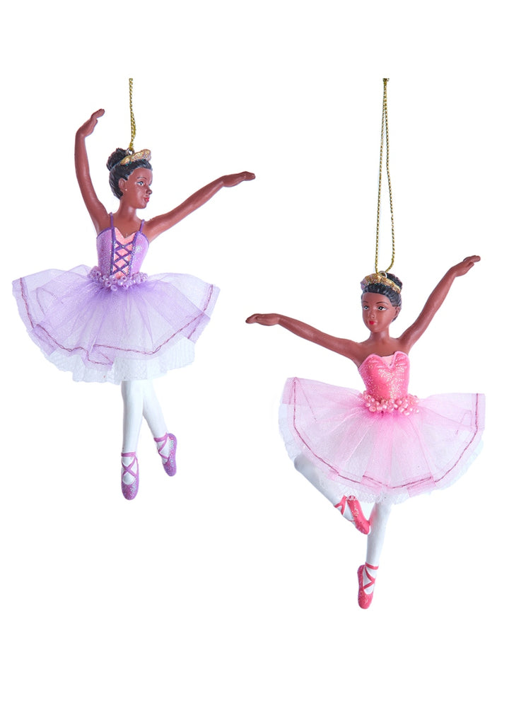 Shimmer Ballerina en Pointe Ornament (5.5")