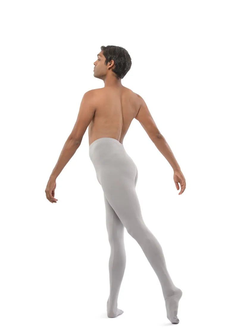 Ballet Rosa mens Jeremy footed tights in light gray