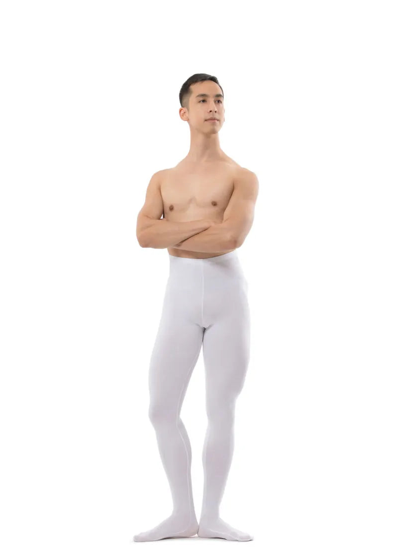 Ballet Rosa mens Jeremy footed tights in white