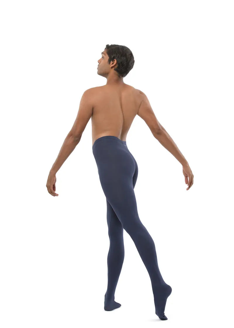 Ballet Rosa mens Jeremy footed tights in navy blue