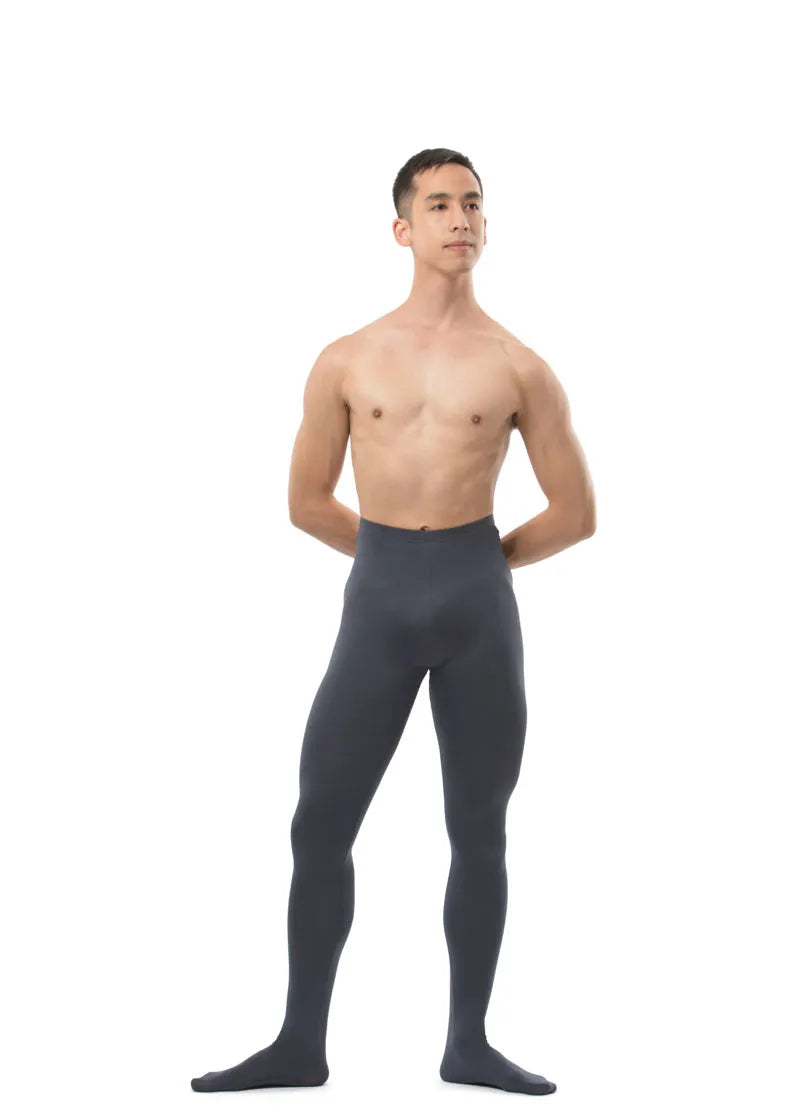 Ballet Rosa mens Jeremy footed tights in gray