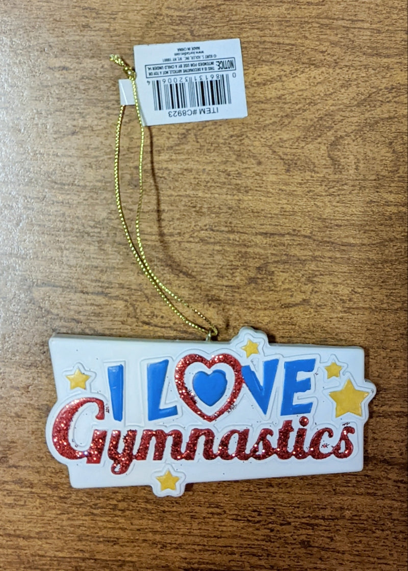 ON SALE I Love Gymnastics Ornament