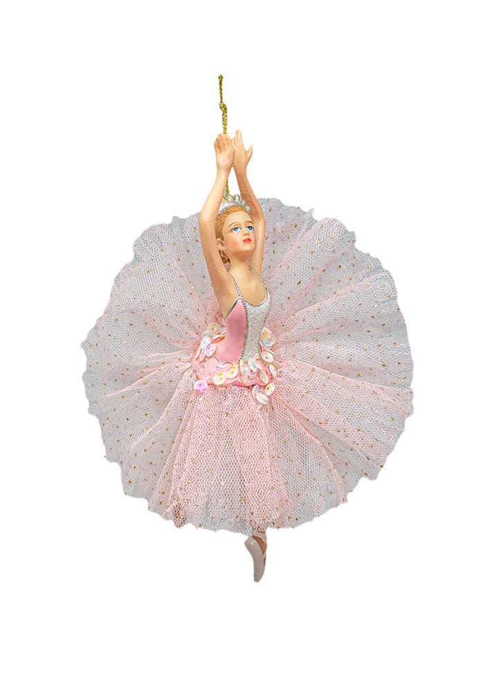pink dancing ballerina ornament