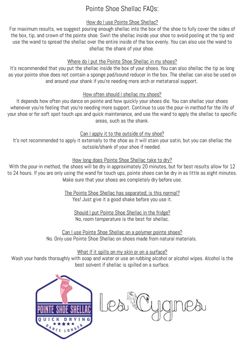 Frequently Asked Questions about Les Cygnes Quick-Drying Pointe Shoe Shellac