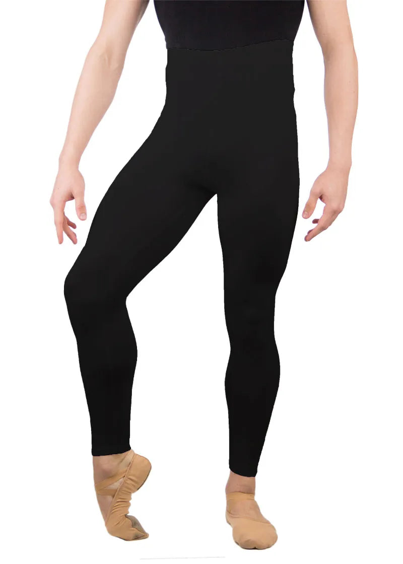 Ballet Rosa mens Lorenzo high waisted footless tights in black