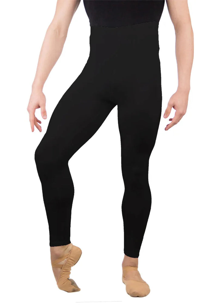 Ballet Rosa mens Lorenzo high waisted footless tights in black
