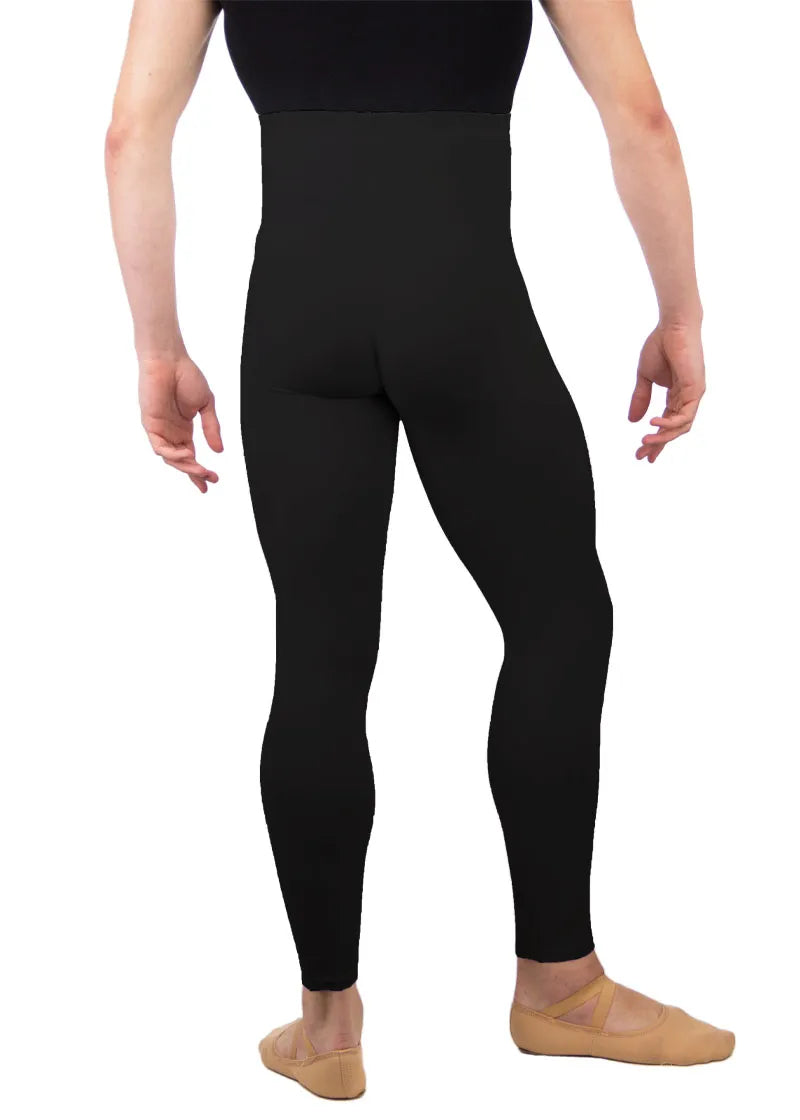 Ballet Rosa mens Lorenzo high waisted footless tights in black