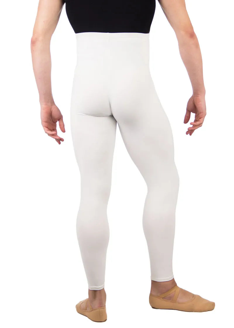 Ballet Rosa mens Lorenzo high waisted footless tights in white