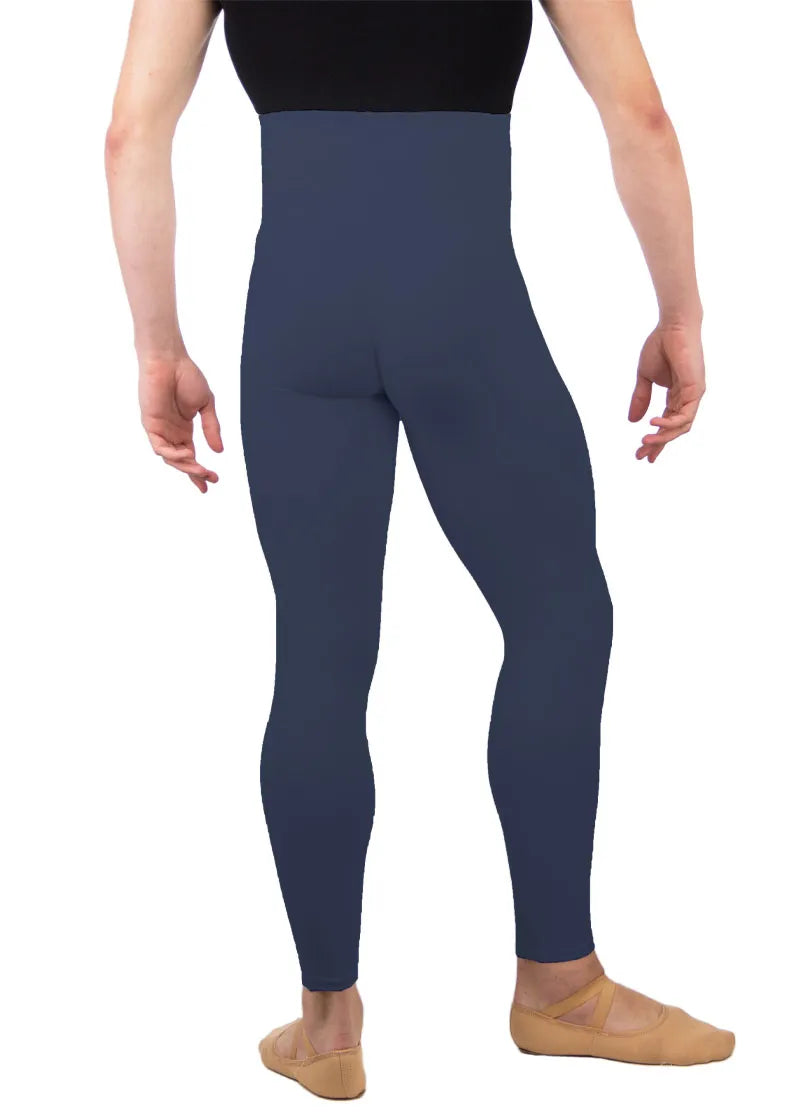 Ballet Rosa mens Lorenzo high waisted footless tights in navy blue