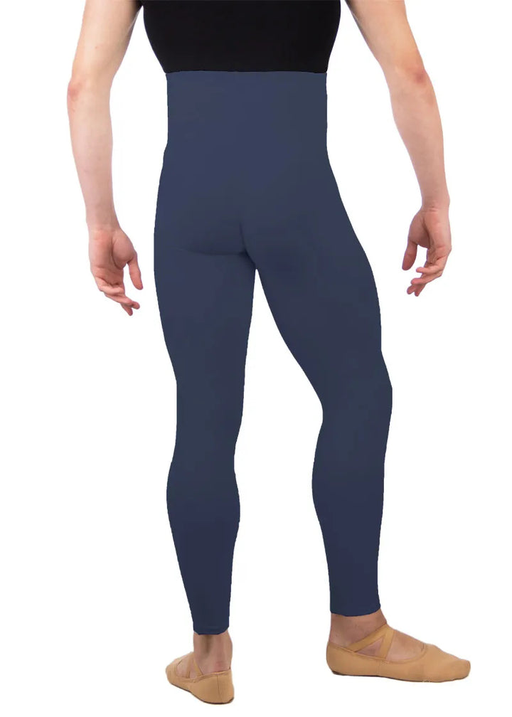 Ballet Rosa mens Lorenzo high waisted footless tights in navy blue
