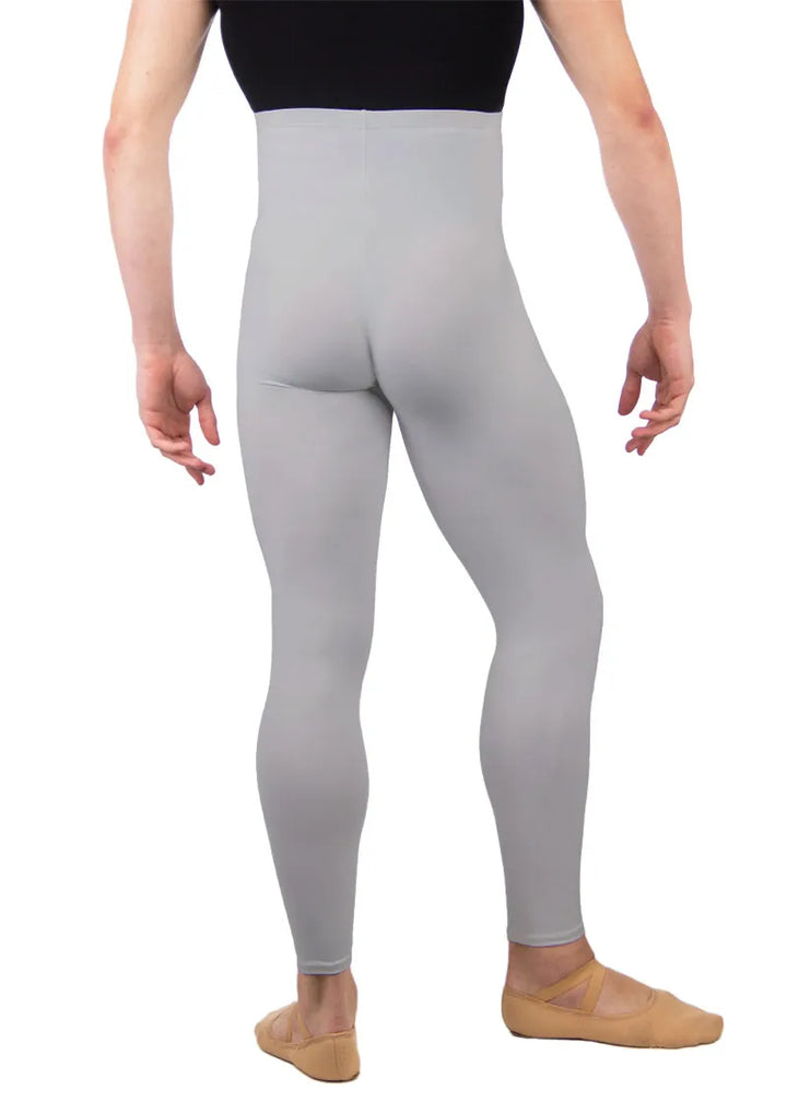 Ballet Rosa mens Lorenzo high waisted footless tights in light gray