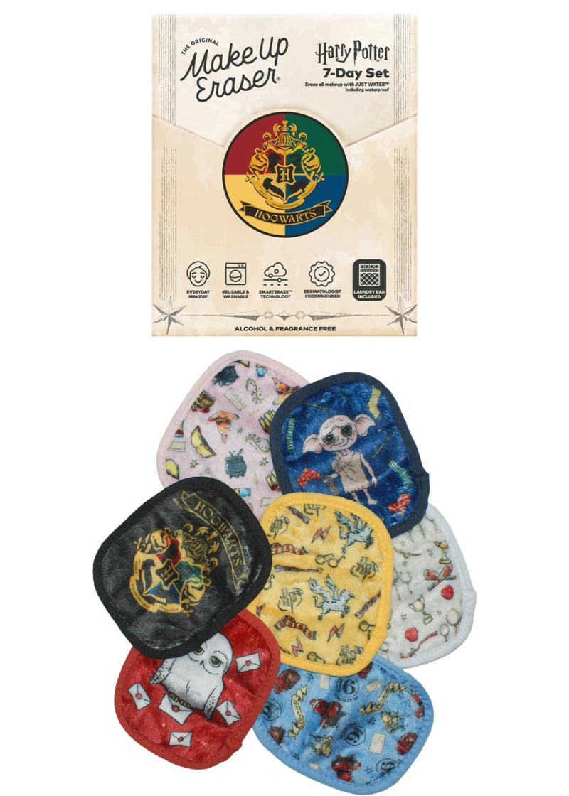 MakeUp Eraser RD7BCR01 Harry Potter 7-Day Set of Women's Reusable Make Up Remover Wipes