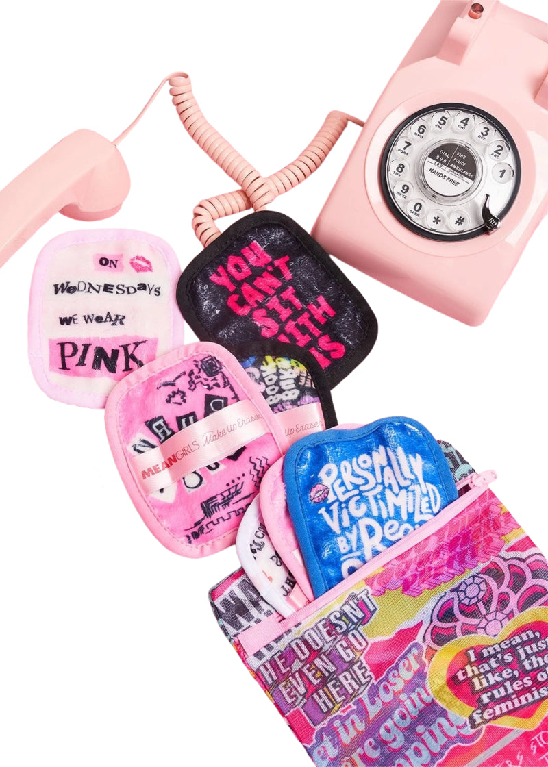 The Original MakeUp Eraser RD7DMGRL01 Mean Girls 7-Day Set with mesh laundry bag and all your favorite Mean Girls quotes