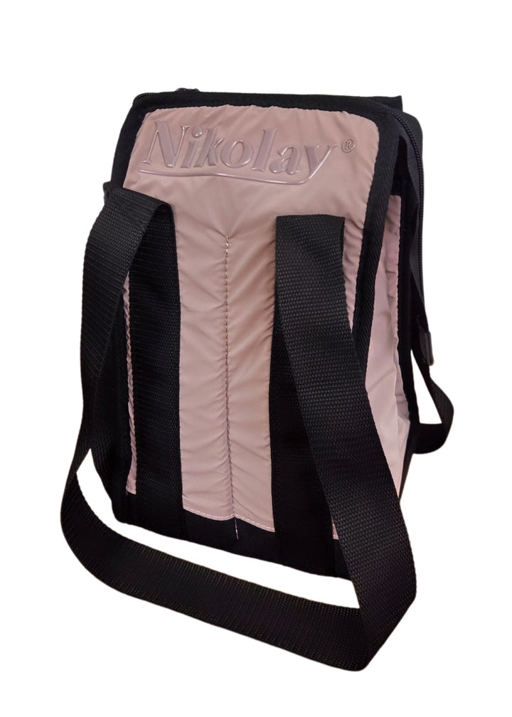 Nikolay BC13BAN 4-slot pointe shoe bag with handles and zipper closure in Coffee