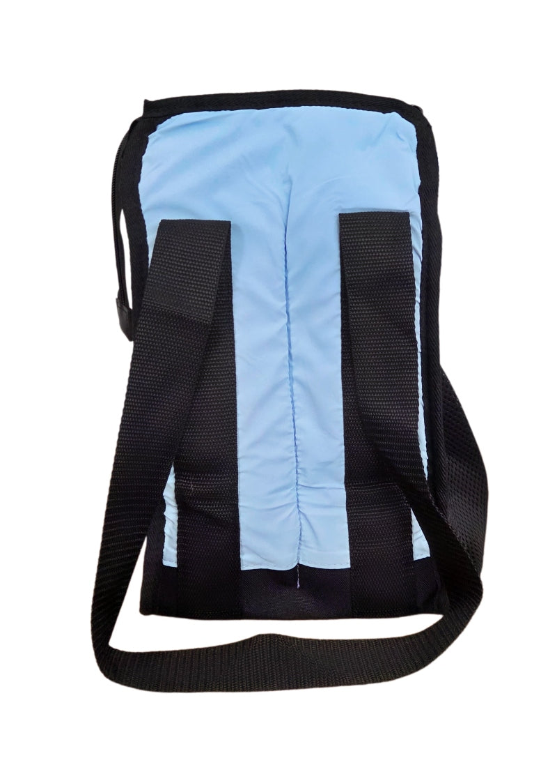 Nikolay BC13BAN 4-slot pointe shoe bag with handles and zipper closure in Light Blue