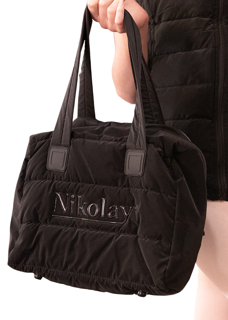 Nikolay BC017BAN small black puffer dance tote bag 