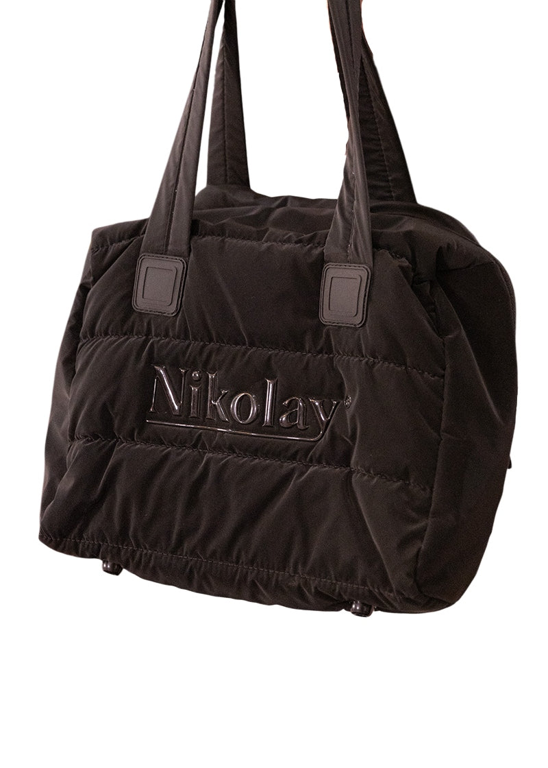 Nikolay BC017BAN small black puffer dance tote bag 