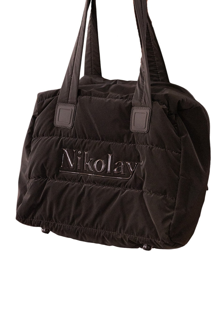 Nikolay BC017BAN small black puffer dance tote bag 