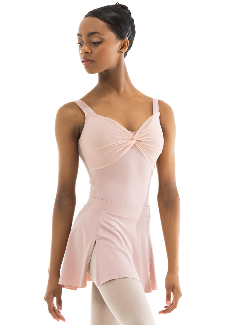 Nikolay Talia pull-on skirt in light pink with side slits.