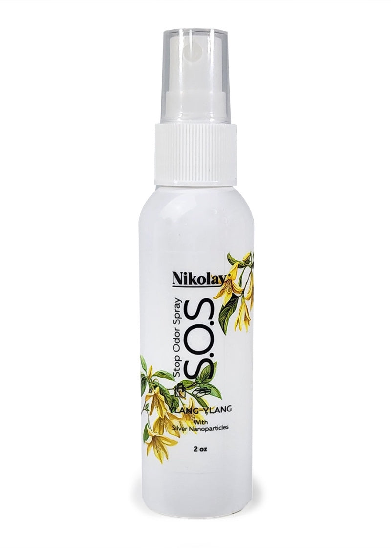 Bottle of Nikolay Stop Odor Spray in Ylang-Ylang scent.