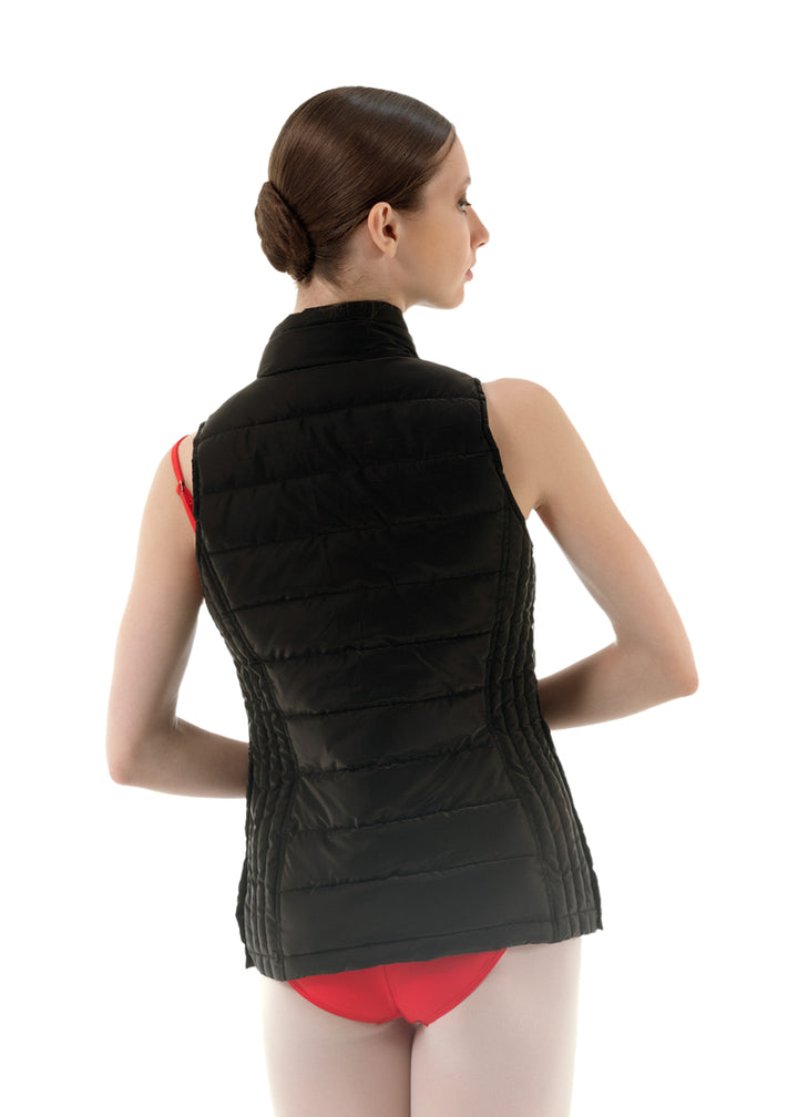 Nikolay women's Cloud puffy vest in black.