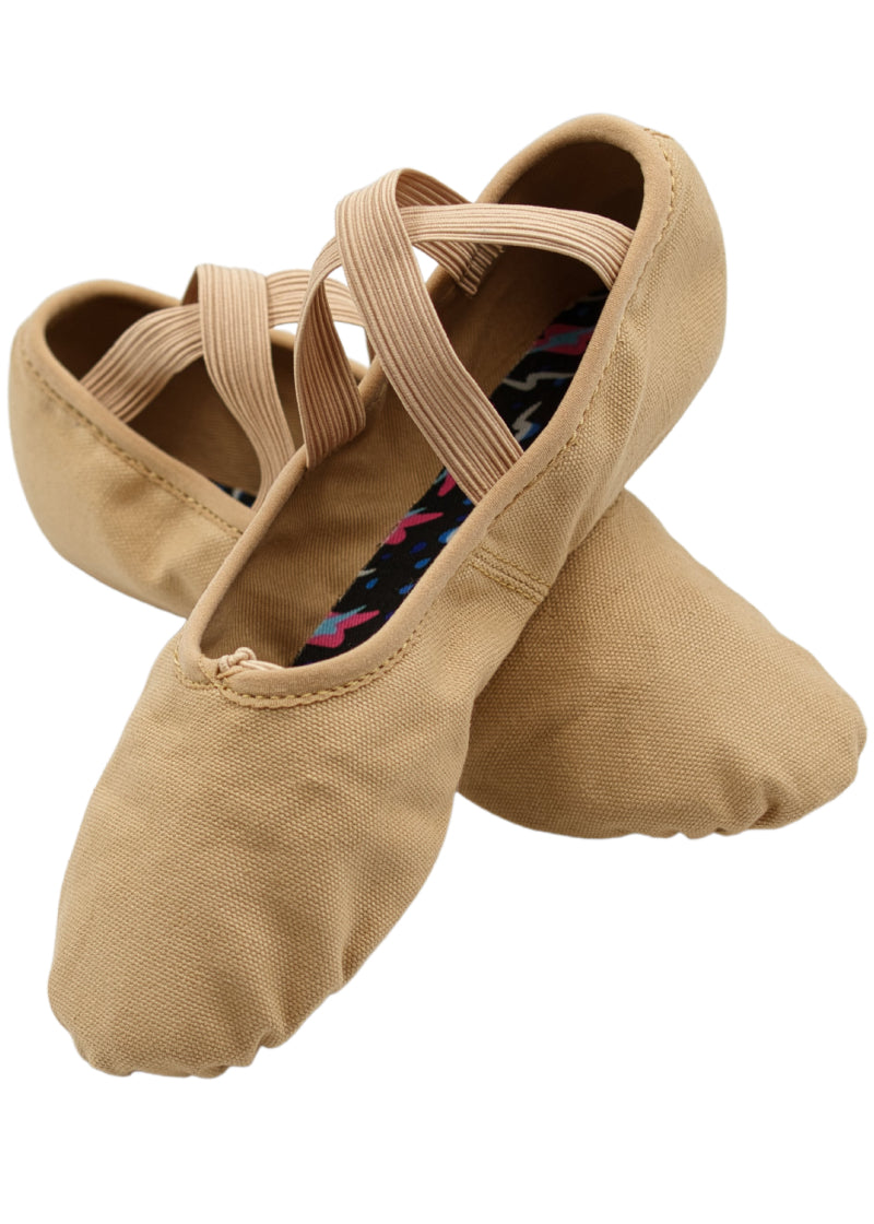 Orza Pro 2.0 Men's Split-Sole Canvas Ballet Shoe in Sand - Light Skin Tone